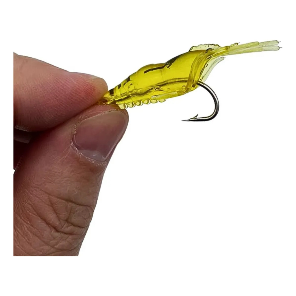 Iscas Artificiais Camarão Aromatizadas - Pintado, Robalo, Pacu, Corvina - Pesca Maritima e Agua doce