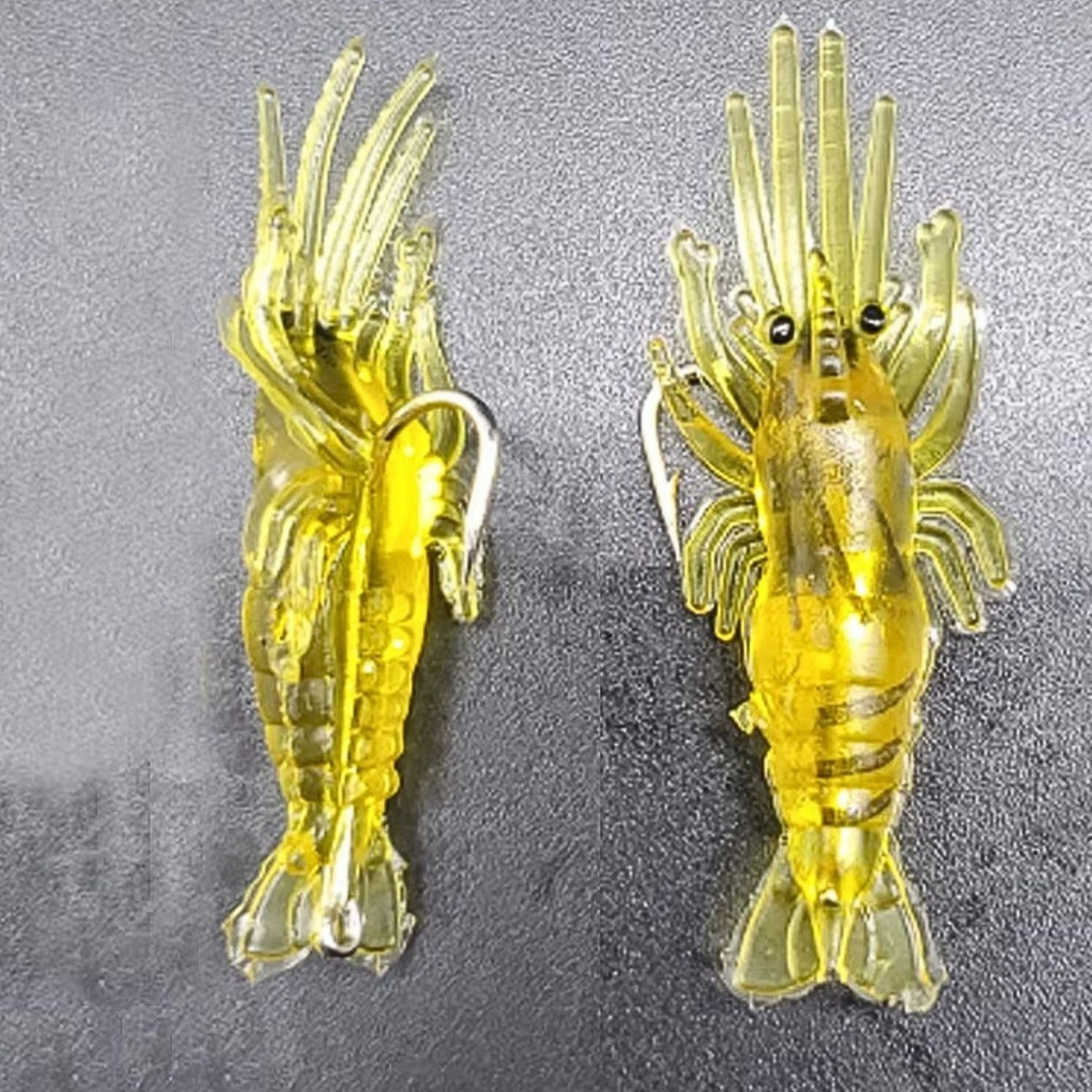 Iscas Artificiais Camarão Aromatizadas - Pintado, Robalo, Pacu, Corvina - Pesca Maritima e Agua doce