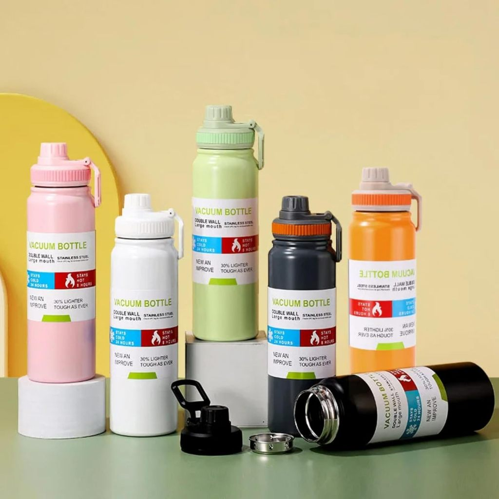 Garrafa Térmica 1000ml 800ml Garrafa Espacial Quente Frio Isolamento Térmico De Grande Capacidade