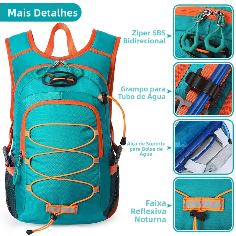 Mochila Multifuncional para Aventuras ao Ar Livre，Material À Prova D'Água，com Suporte para Capacete