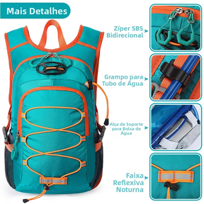 Mochila Multifuncional para Aventuras ao Ar Livre，Material À Prova D'Água，com Suporte para Capacete