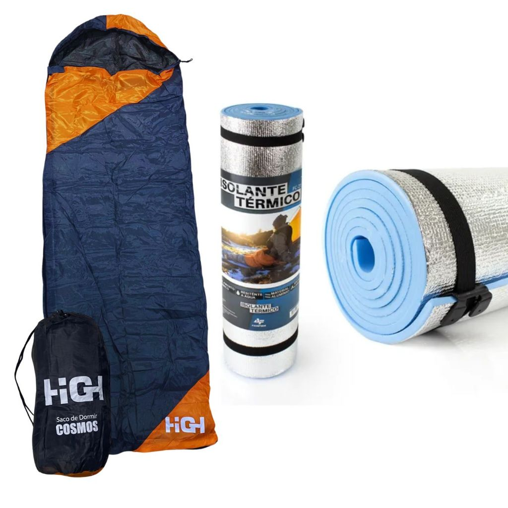 Isolante Térmico + Saco De Dormir 15oc Camping Viagem Trilha