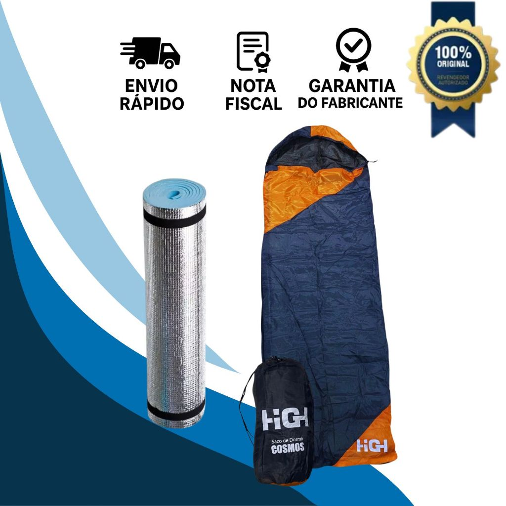 Isolante Térmico + Saco De Dormir 15oc Camping Viagem Trilha