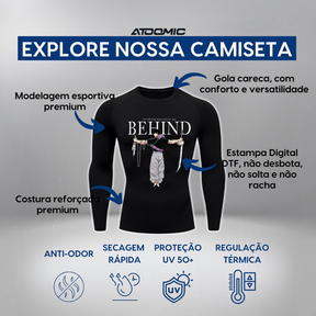 Kit 2 Camisetas Compressão Manga Longa Heróis Batman e Homem Aranha Camisa Proteção UV Masculina