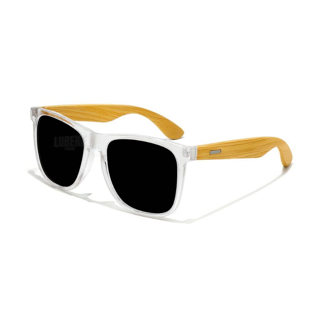 Óculos de Sol Madeira Bambu Premium Masculino Quadrado Verão
