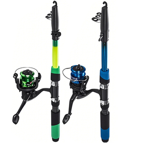 Kit 2 Vara De Pesca 60-120lbs Completa Com Molinete Esportiva Ao Ar Livre Robalo Portátil Com Linha