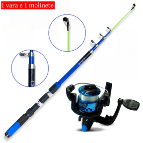 Kit 2 Vara De Pesca 60-120lbs Completa Com Molinete Esportiva Ao Ar Livre Robalo Portátil Com Linha
