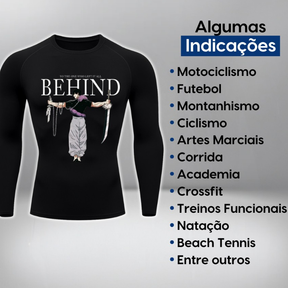 Kit 2 Camisetas Compressão Manga Longa Heróis Batman e Homem Aranha Camisa Proteção UV Masculina