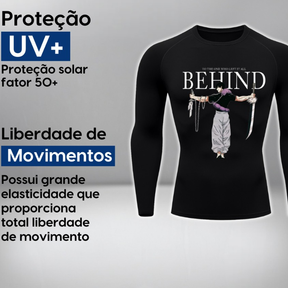 Kit 2 Camisetas Compressão Manga Longa Heróis Batman e Homem Aranha Camisa Proteção UV Masculina
