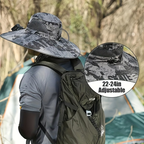 Chapéu Solar com 2 Ventiladores | Aba Larga e Proteção UV | Ideal para Pesca, Camping, Praia e Atividades ao Ar Livre