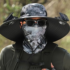 Chapéu Solar com 2 Ventiladores | Aba Larga e Proteção UV | Ideal para Pesca, Camping, Praia e Atividades ao Ar Livre