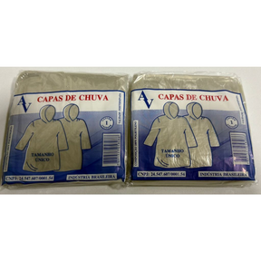 Capa de Chuva Resistente Descartavel – Tamanho Único - Proteção Chuva - Protetor Impermeável - Kit Capa de Chuva