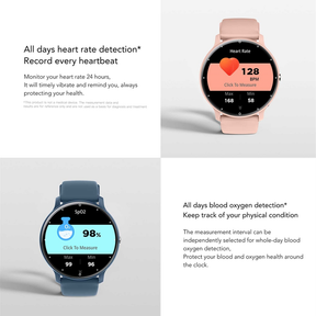 Smartwatch 1.28 Polegada Tela De Toque Completa Modo Esportivo Freqüência Cardíaca Movimento Pista Relógio Android IOS E