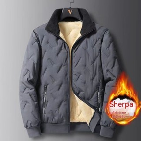 Novo Casaco De Inverno Masculino Velo Espesso Quente Cor Sólida Colarinho De Pé De Tamanho Grande