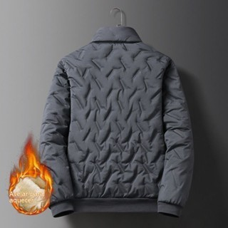 Novo Casaco De Inverno Masculino Velo Espesso Quente Cor Sólida Colarinho De Pé De Tamanho Grande