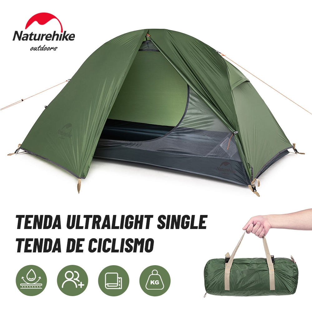 Naturehike Tenda Ultraleve Ao Ar Livre 3 Temporada À Prova Dwaterproof Água 20D Náilon Caminhadas 1 Pessoa Mochila Acamp