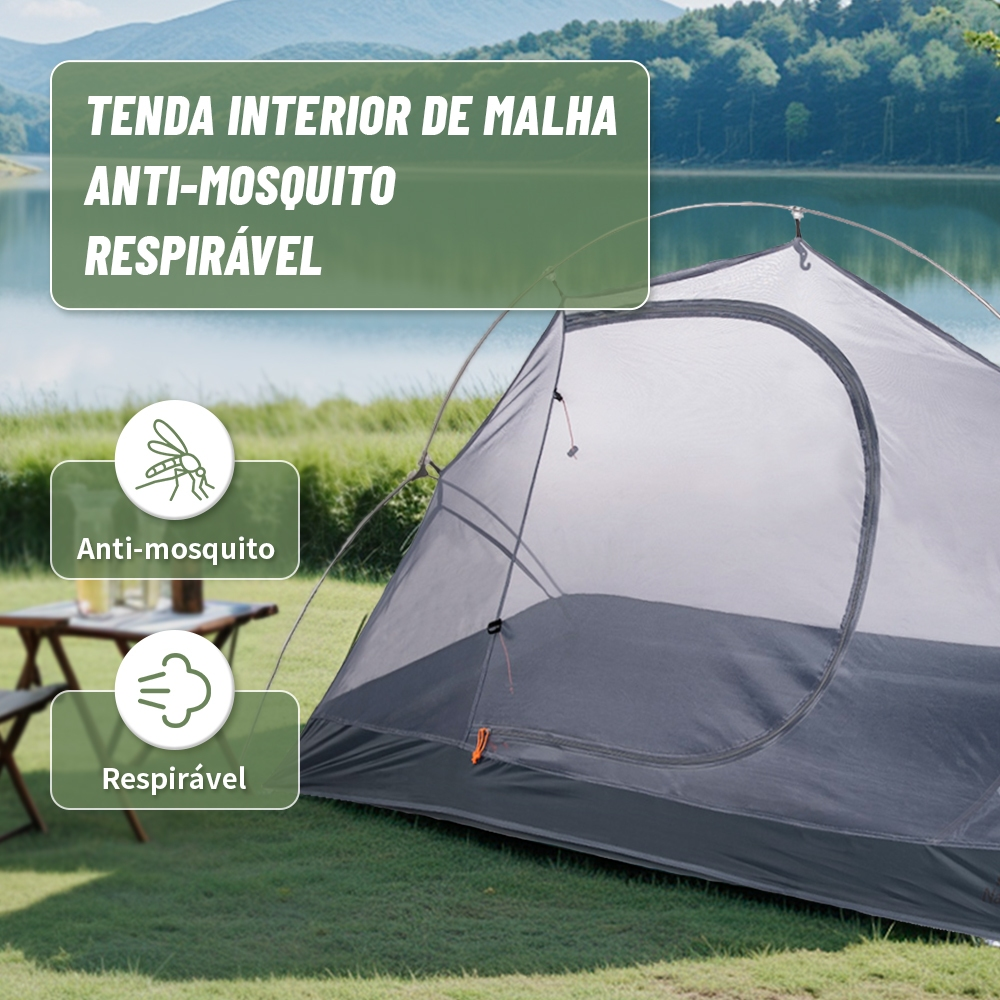 Naturehike Tenda Ultraleve Ao Ar Livre 3 Temporada À Prova Dwaterproof Água 20D Náilon Caminhadas 1 Pessoa Mochila Acamp