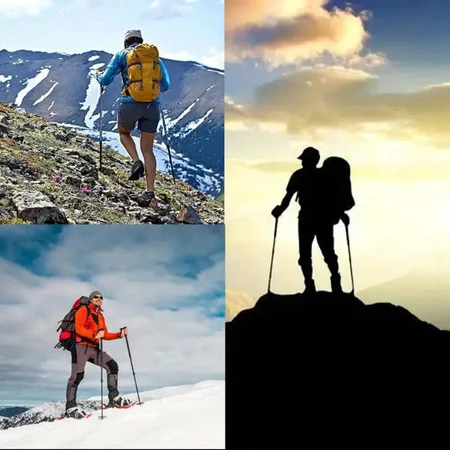 Bastão Caminhada Trekking Bengala Trilha Retrátil Alumínio