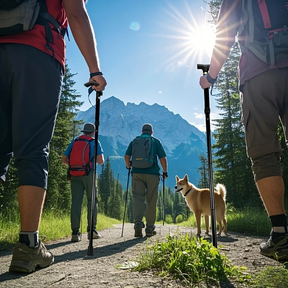 Bastão Caminhada Trekking Bengala Trilha Retrátil Alumínio