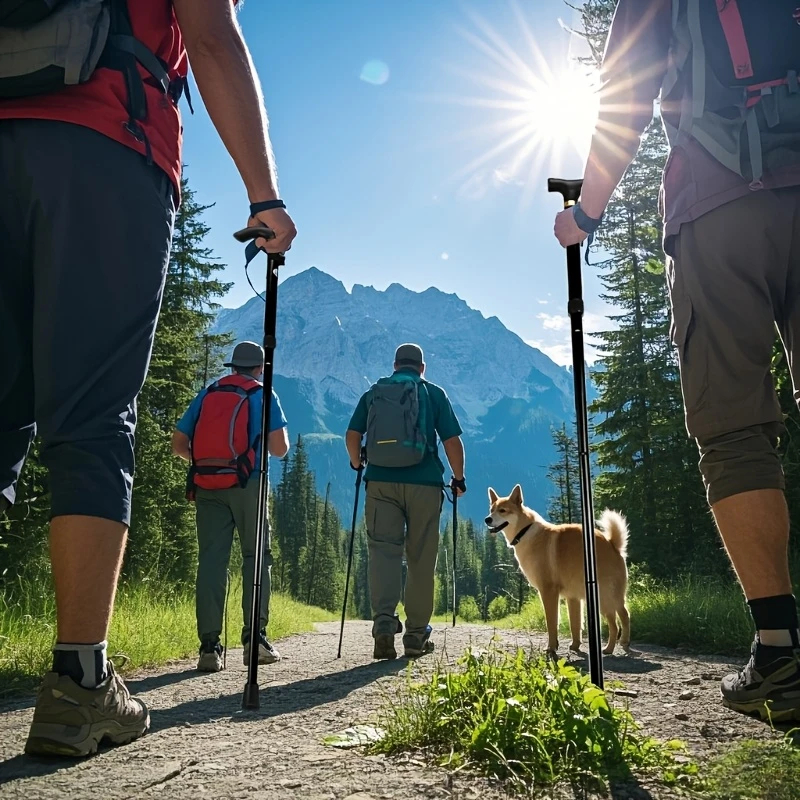 Bastão Caminhada Trekking Bengala Trilha Retrátil Alumínio