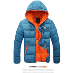 Elegante Algodão Novo Inverno casual Jaqueta Masculina Com Capuz E Zíper Quente Rua Casaco