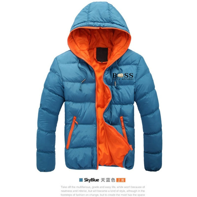 Elegante Algodão Novo Inverno casual Jaqueta Masculina Com Capuz E Zíper Quente Rua Casaco