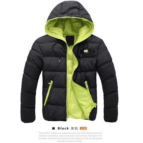 Elegante Algodão Novo Inverno casual Jaqueta Masculina Com Capuz E Zíper Quente Rua Casaco