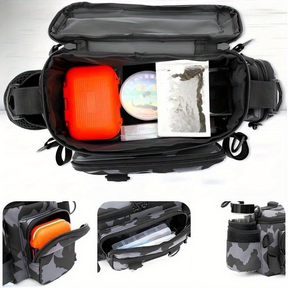 Mochila Para Isca De Pesca, Bolsas Impermeáveis Equipamento Crossbody Compactas De Ombro