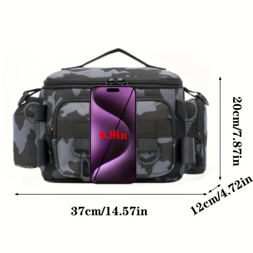 Mochila Para Isca De Pesca, Bolsas Impermeáveis Equipamento Crossbody Compactas De Ombro