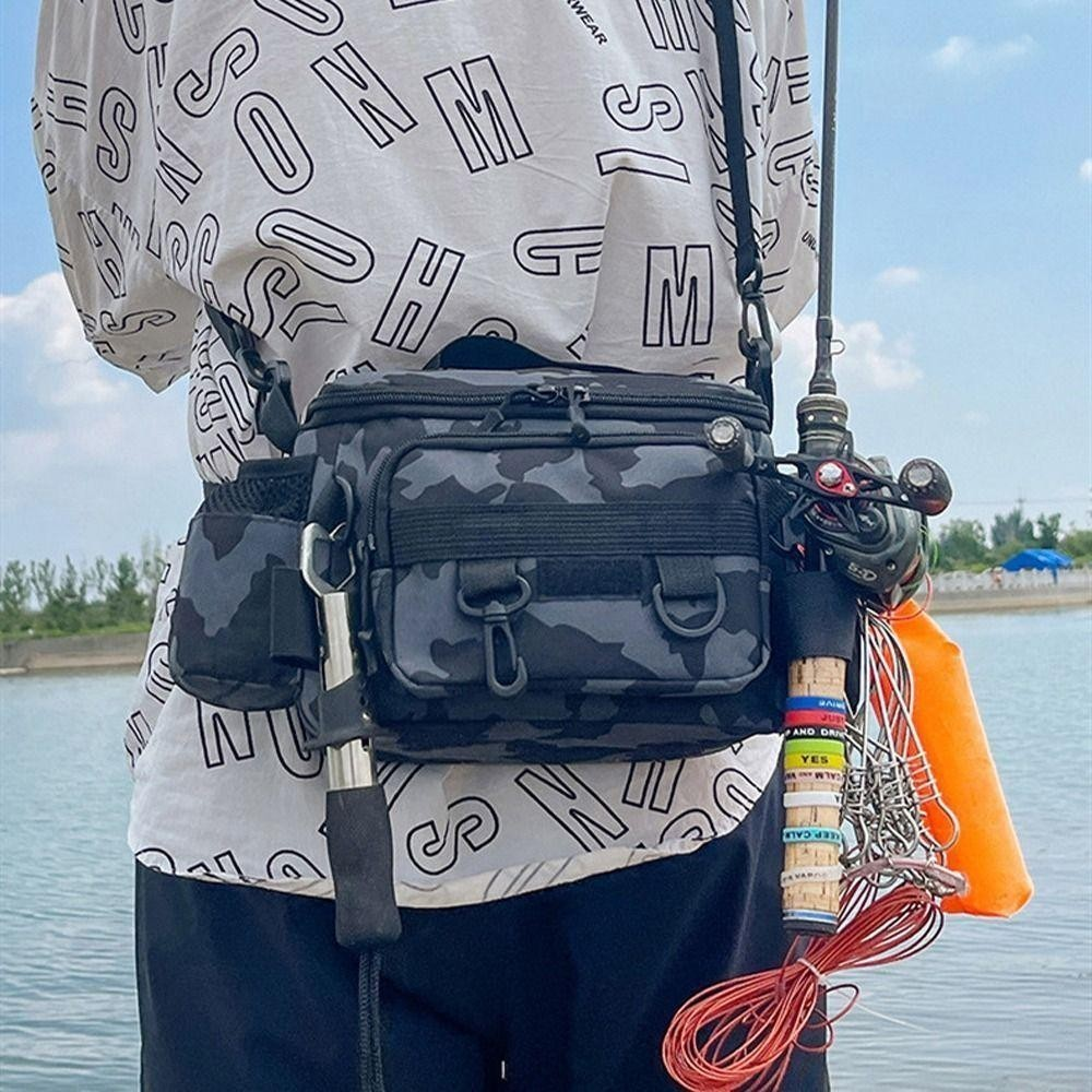 Mochila Para Isca De Pesca, Bolsas Impermeáveis Equipamento Crossbody Compactas De Ombro