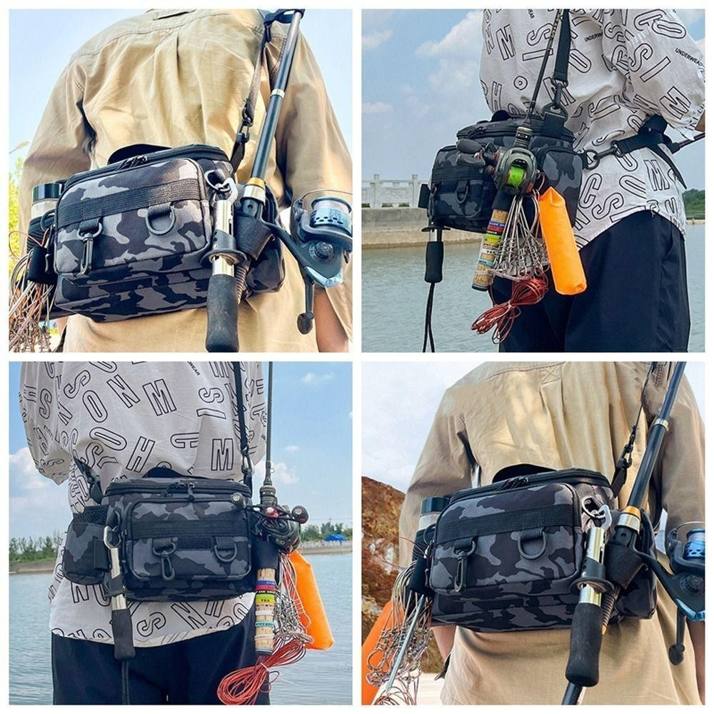 Mochila Para Isca De Pesca, Bolsas Impermeáveis Equipamento Crossbody Compactas De Ombro