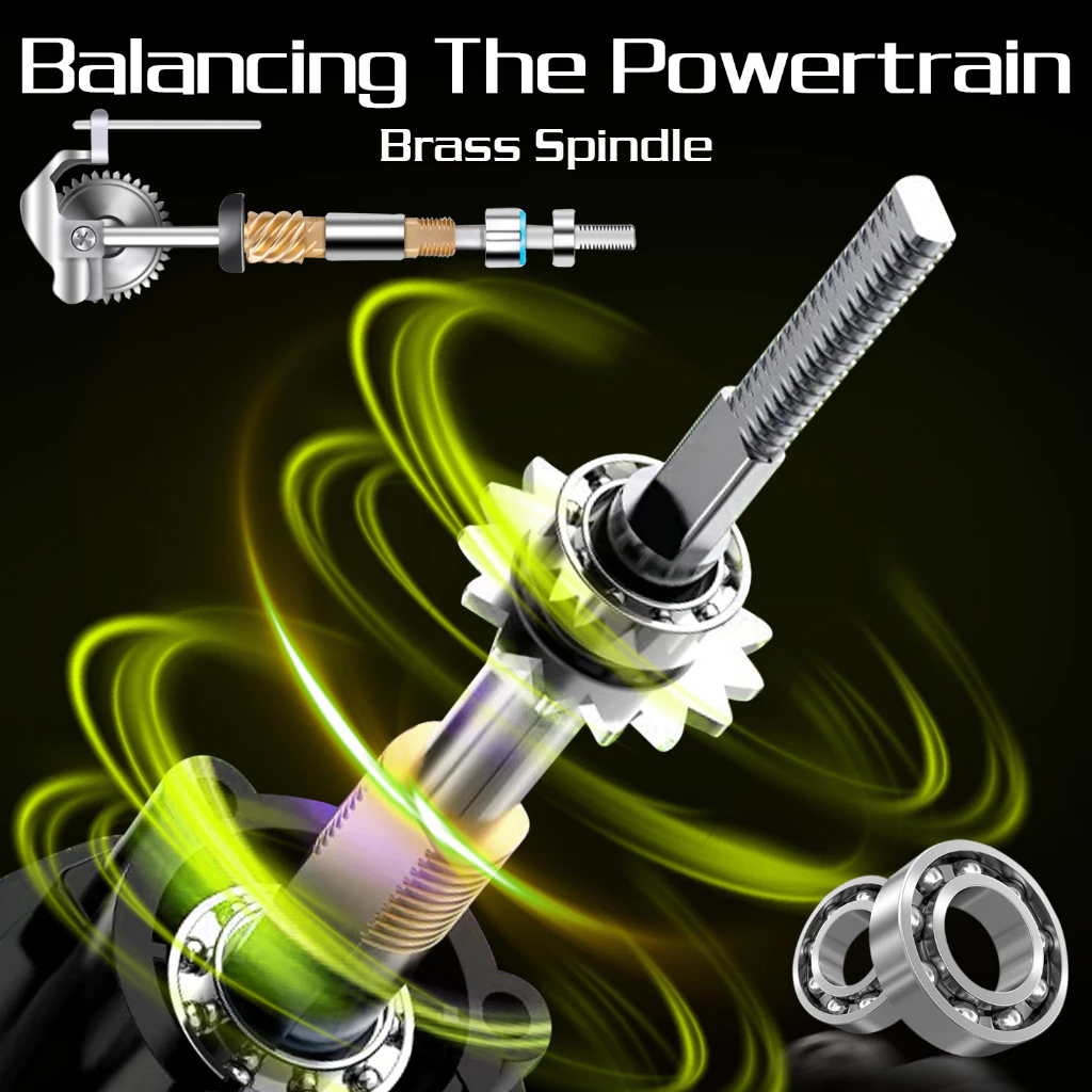 Carretel De Pesca 90Kg 5.2 : 1 Giratório 1000-7000 Com Cabo EVA Escuro fruta verde