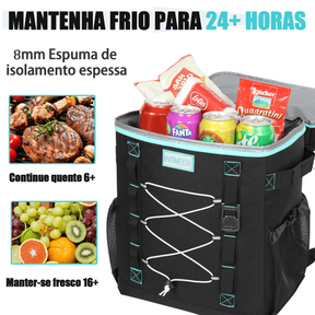 INSMEER Mochila Térmica 30 L para 50 Latas Caixa Térmica Grande Isotérmica Bolsa para Praia Ar livre