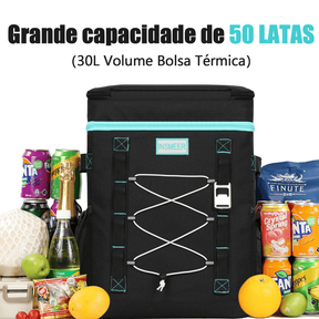 INSMEER Mochila Térmica 30 L para 50 Latas Caixa Térmica Grande Isotérmica Bolsa para Praia Ar livre