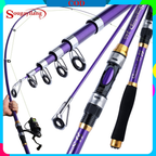 Sougayilang Vara De Pesca Telescópica Portátil , 4 Cores , 1.8m-3.0m , Equipamento Ao Ar Livre , De Carpa , Fibra De Car