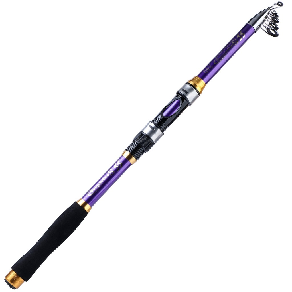 Sougayilang Vara De Pesca Telescópica Portátil , 4 Cores , 1.8m-3.0m , Equipamento Ao Ar Livre , De Carpa , Fibra De Car