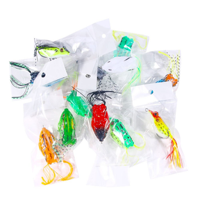 Kit 12 Iscas Artificial Sapo Frog Anti Enrosco ca De Pesca De Sapo Biônico Especiais Para Baixo E Água Doce