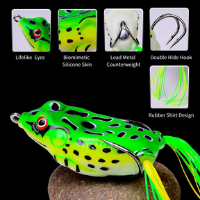 Kit 12 Iscas Artificial Sapo Frog Anti Enrosco ca De Pesca De Sapo Biônico Especiais Para Baixo E Água Doce