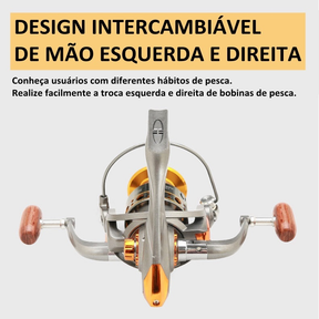 【Compre 1 e ganhe 1 grátis】Carretilha de pesca 5.2:1 Fishing Wheel Spinning Reels MaxDrag 15 Kg