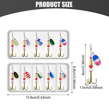 MEDOOSI Kit 20 Unidades Iscas Giratórias Pesca Metal - Spinner Brilho UV | Anti-Enrosco para Traíra/Tucunaré Água