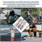 MEDOOSI Kit 20 Unidades Iscas Giratórias Pesca Metal - Spinner Brilho UV | Anti-Enrosco para Traíra/Tucunaré Água