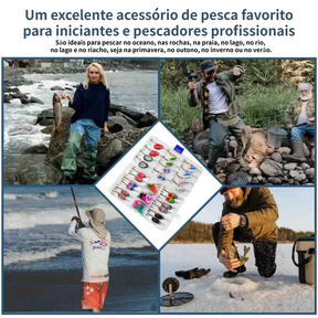 MEDOOSI Kit 20 Unidades Iscas Giratórias Pesca Metal - Spinner Brilho UV | Anti-Enrosco para Traíra/Tucunaré Água