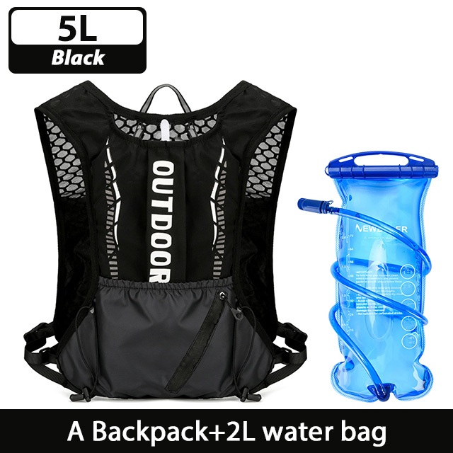Newboler 5L Mochila De Hidratação Para Bicicleta Leve E Respirável Colete De Corrida À Prova D'água Ciclismo Com