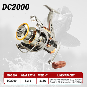 【Compre 1 e ganhe 1 grátis】Carretilha de pesca 5.2:1 Fishing Wheel Spinning Reels MaxDrag 15 Kg