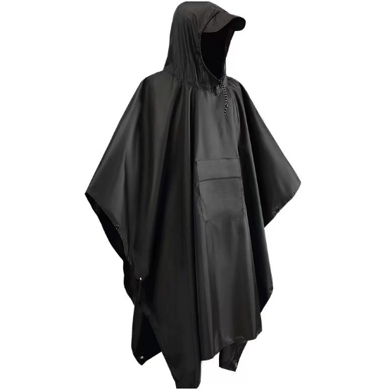 Capa de Chuva PVC Impermeável Completa p/ Motoqueiro c/ Capuz,Forro e Capas de Sapato, Tamanho Único