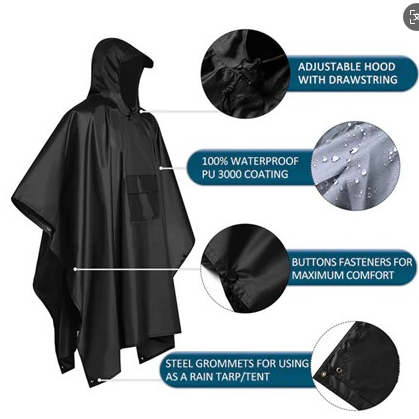 Capa de Chuva PVC Impermeável Completa p/ Motoqueiro c/ Capuz,Forro e Capas de Sapato, Tamanho Único