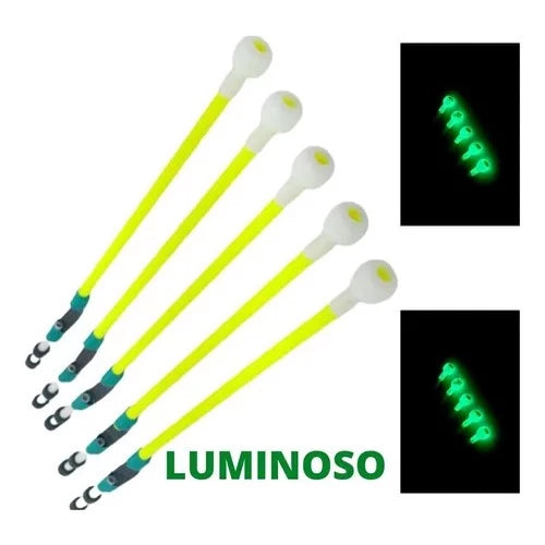 10 Ponteira Dedo Duro Luminoso Brilha No Escuro Pesca Tilápia Barato