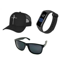 Óculos de Sol Masculino Clássico + Boné Fé+ Relógio Esportivo Você Escolhe a Cor