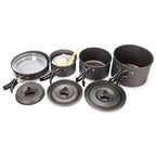 Conjunto de panelas outdoor ds 500 com 16 itens alça na cor laranja
