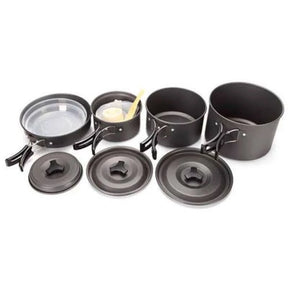 Conjunto de panelas outdoor ds 500 com 16 itens alça na cor laranja